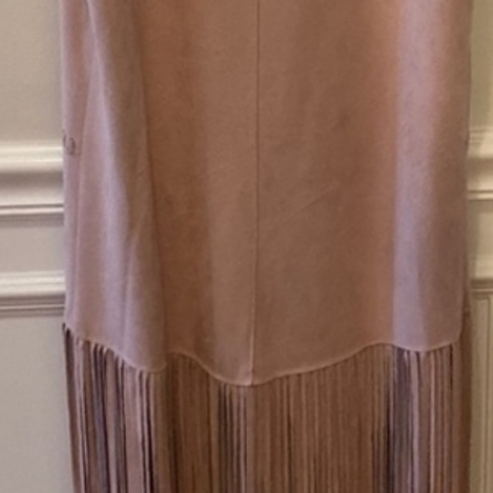 Jessica Simpson fringe vest. Texas Dusty Pink Size medium Gorgeous COUNTRY - Picture 9 of 11